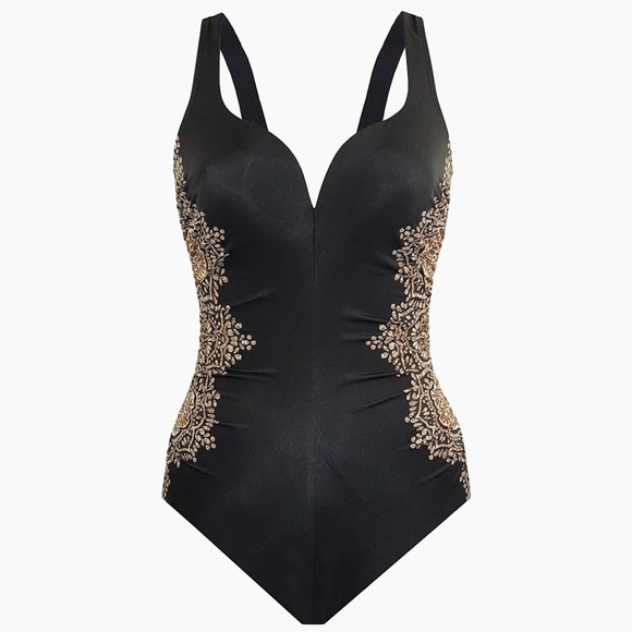 NWT Miraclesuit Petal Pusher Temptress Tummy Control One-Piece Swimsuit - Picture 1 of 11